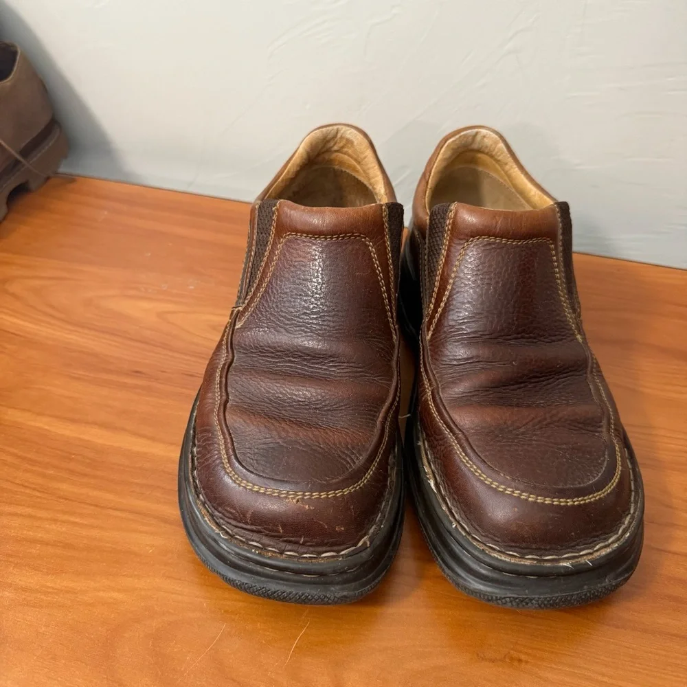 Born Men's Brown Leather Loafer Slip On‎ Casual Casual Versatile Comfort M9